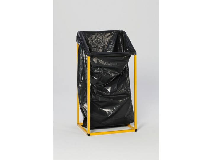 PROREGAL® Mülleimer Müllsackhalter aus Vierkantrohren für 240L 119x63x54cm Stahl Gelb