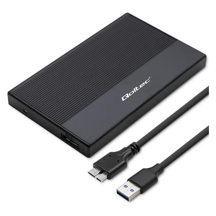 Qoltec Gehäuse für SSD HDD 2,5", SATA, USB 3.0, 2TB (52277)