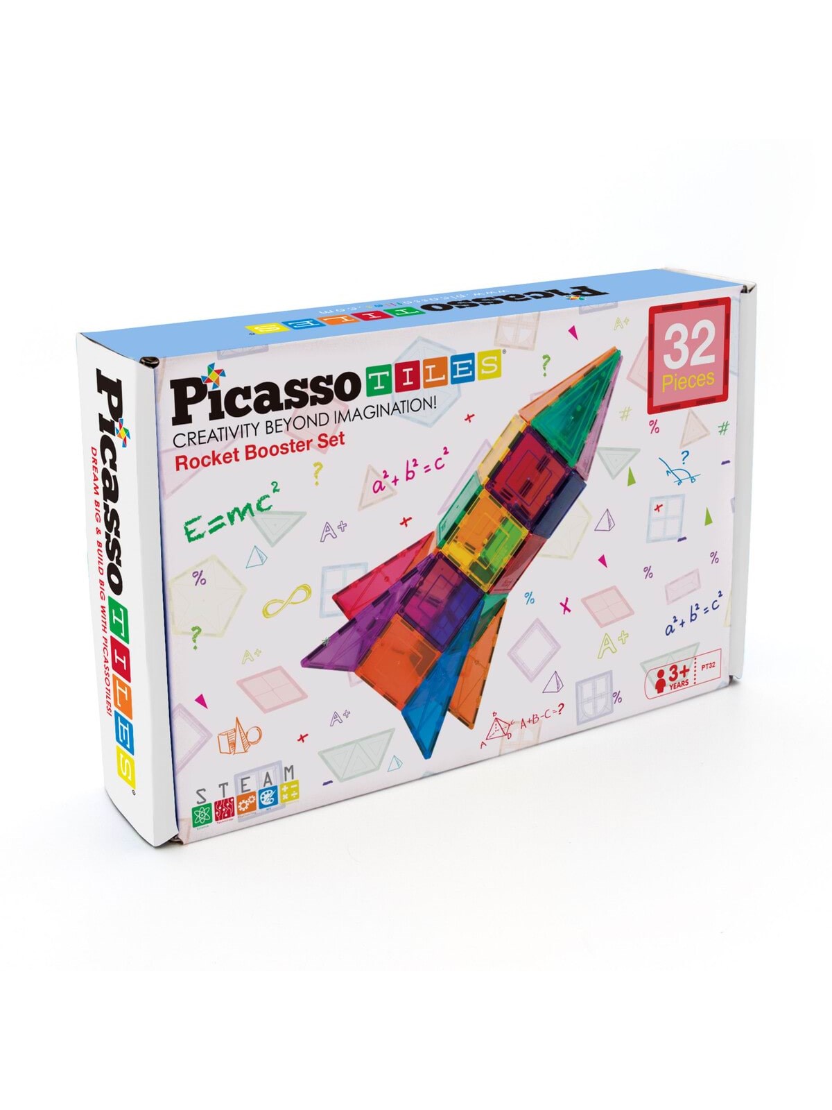 PicassoTiles Raketen-Booster Magnetische Bausteine Set 32 Teile