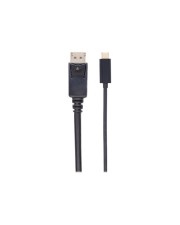 Manhattan USB Typ C auf DisplayPort- Kabel 2m Konvertiert das Alternate-Mode-Signal in ein Digital/Daten Digital/Display/Video 2 m DisplayPort Schwarz (152464)