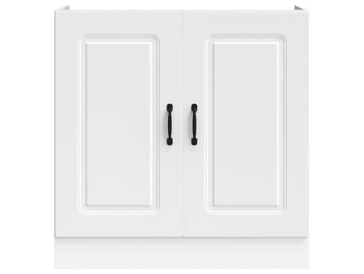 Blanc Meuble bas pour évier - CLOUD - Meuble sous évier - Kalmar blanc 80x46x81 5cm bois ingénierie FR978