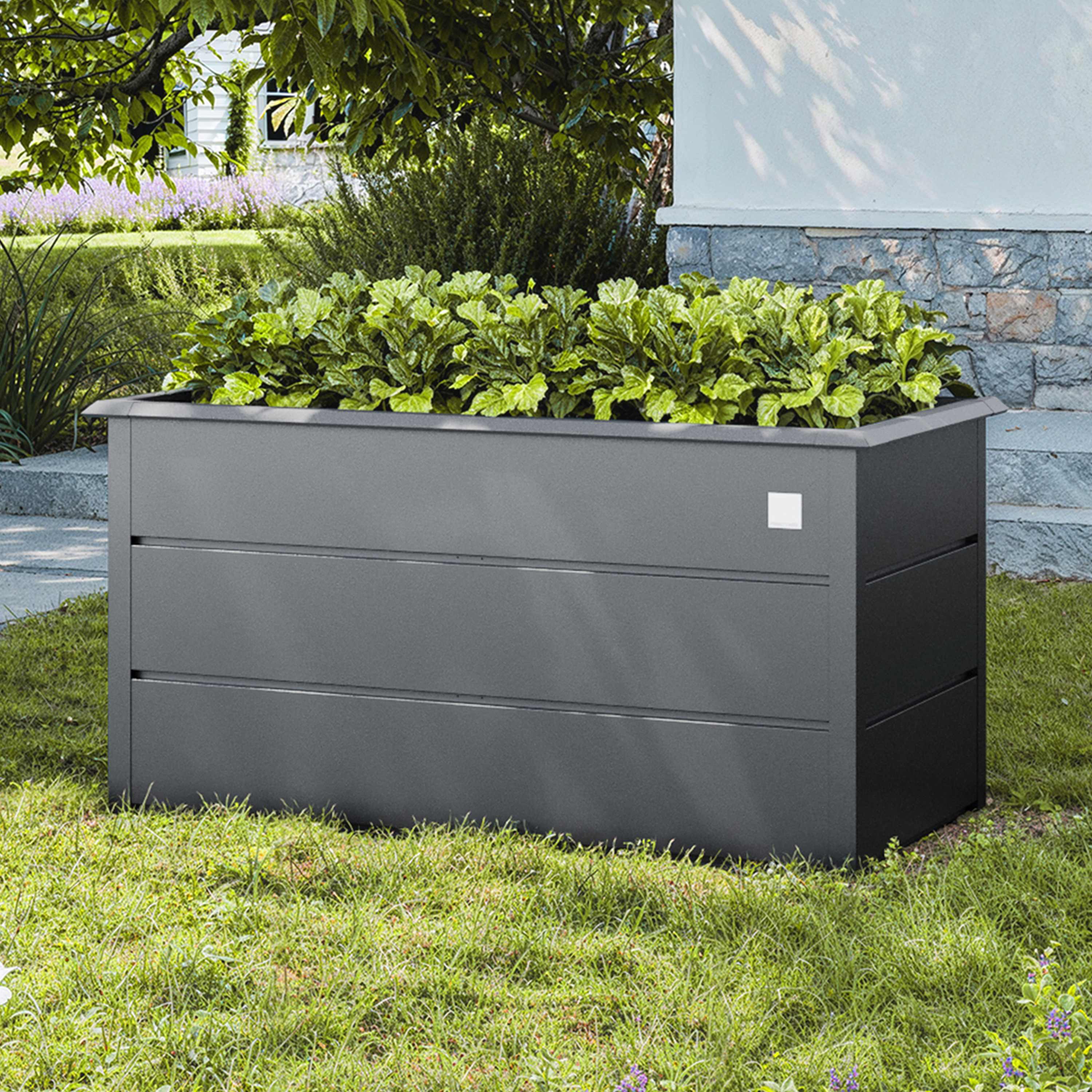 PRIMEYARD 75 x 150 x 78 cm Hochbeet, Stahl, anthrazit - (GFPV00955)