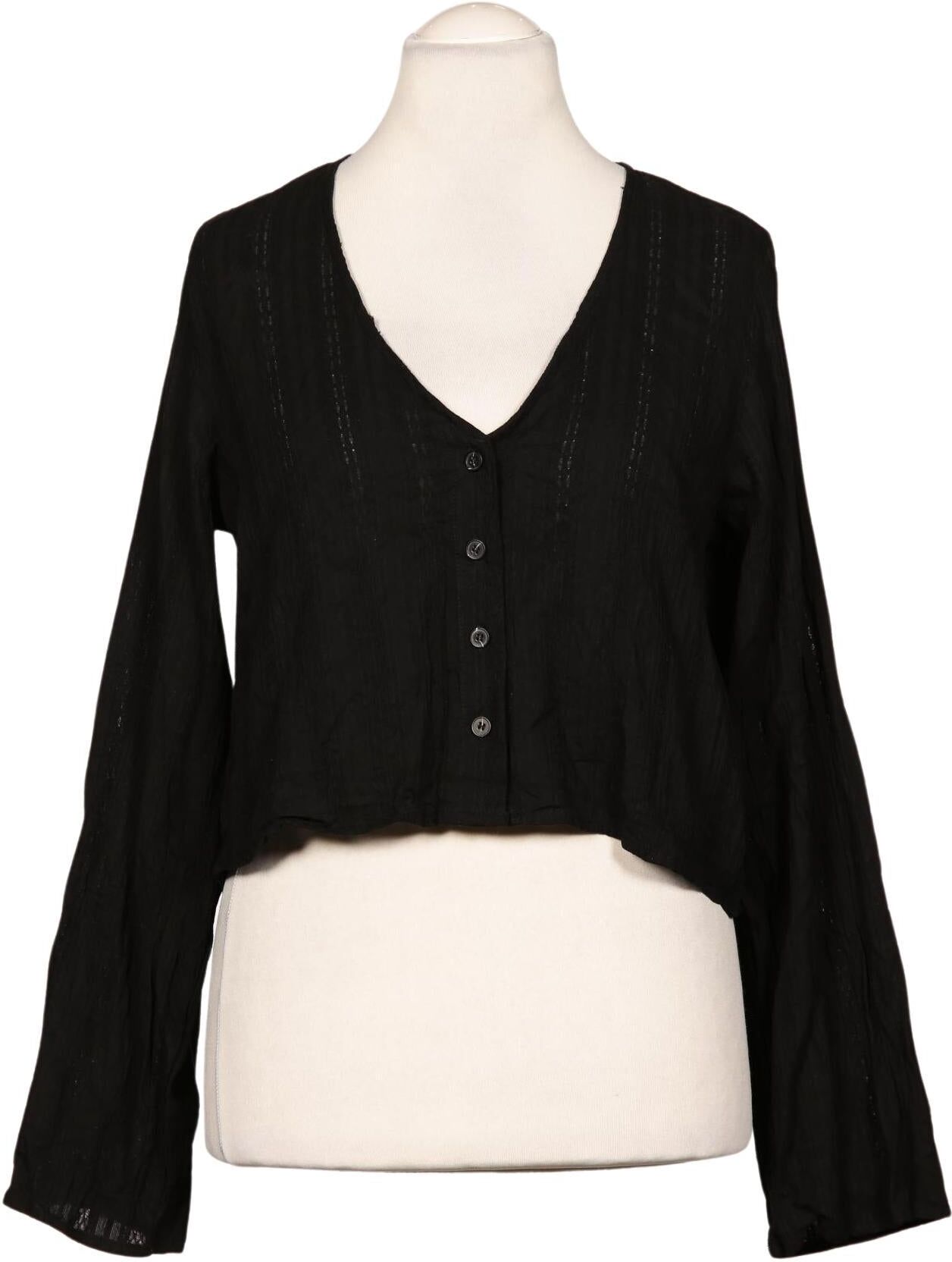 Disturbia Damen Bluse, Schwarz, Gr. EU 40, Baumwolle - Second Hand