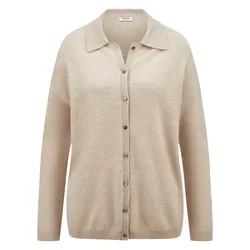 Strickjacke aus 100% Kaschmir Peter Hahn beige, 38