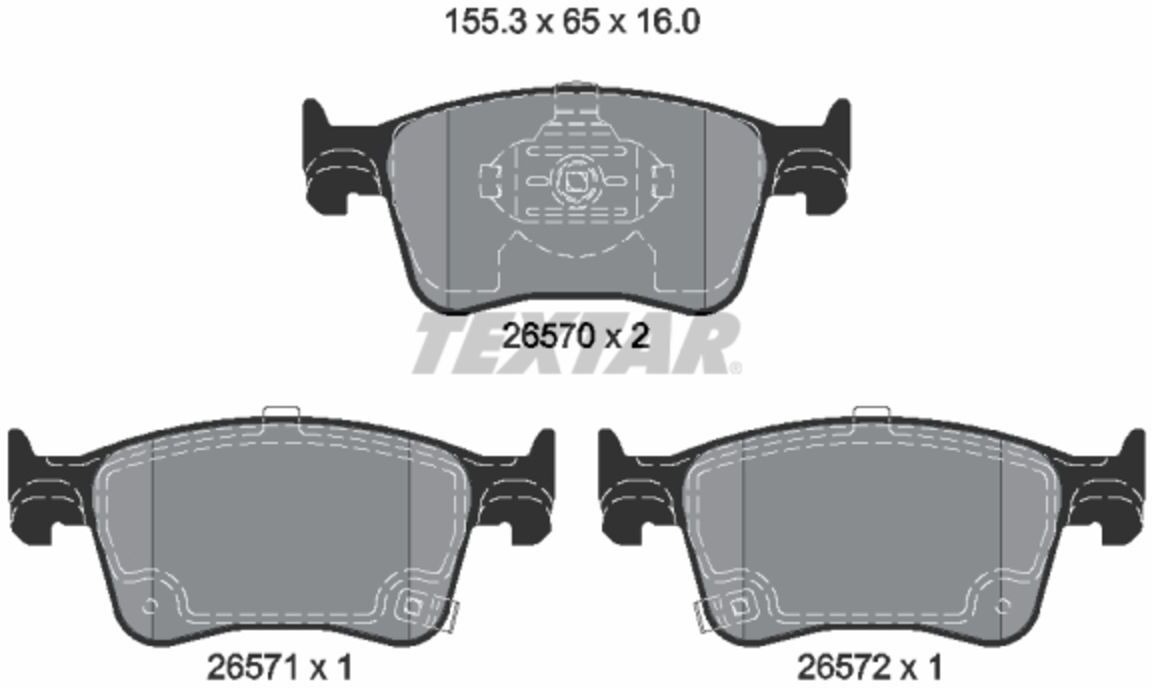 Bremsbelagsatz TEXTAR 2657001