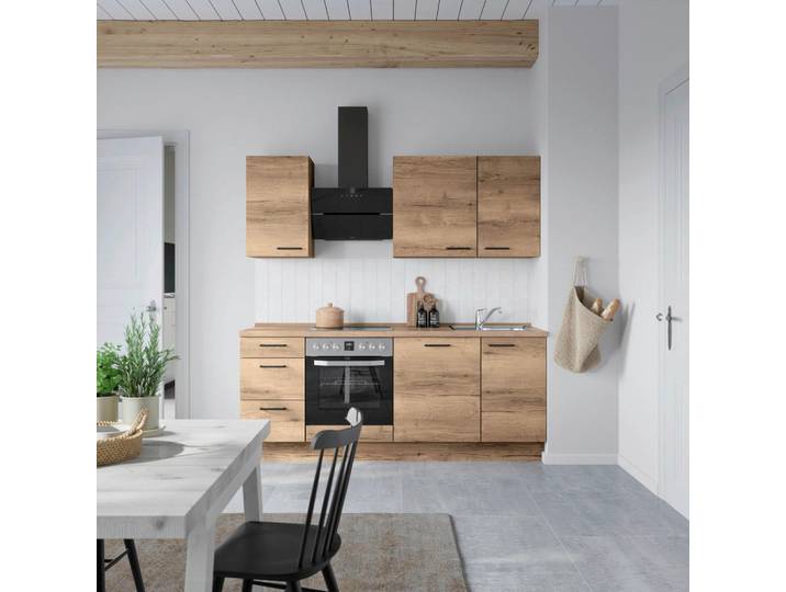 Küchenleerblock, Gold, 210 cm, Metall, Mit Soft-Close-System, Modern, Nobilia