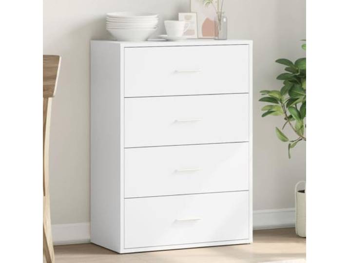 Jkghdrt Sideboard Weiß 60x31x84 cm Holzwerkstoff Schrank Stauraum Glatte Oberfläche, feuchtigkeitsbeständig, viel Stauraum, vielseitig nutzbar, pflegeleicht