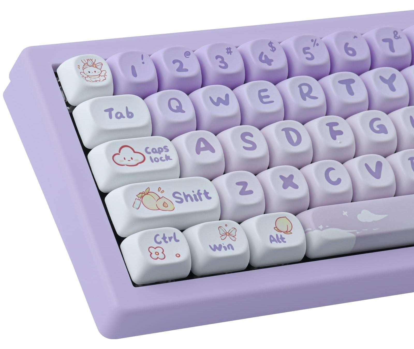 Selius PBT Aangepaste Geleidelijke Paarse Keycaps Set - 142 Toetsen
