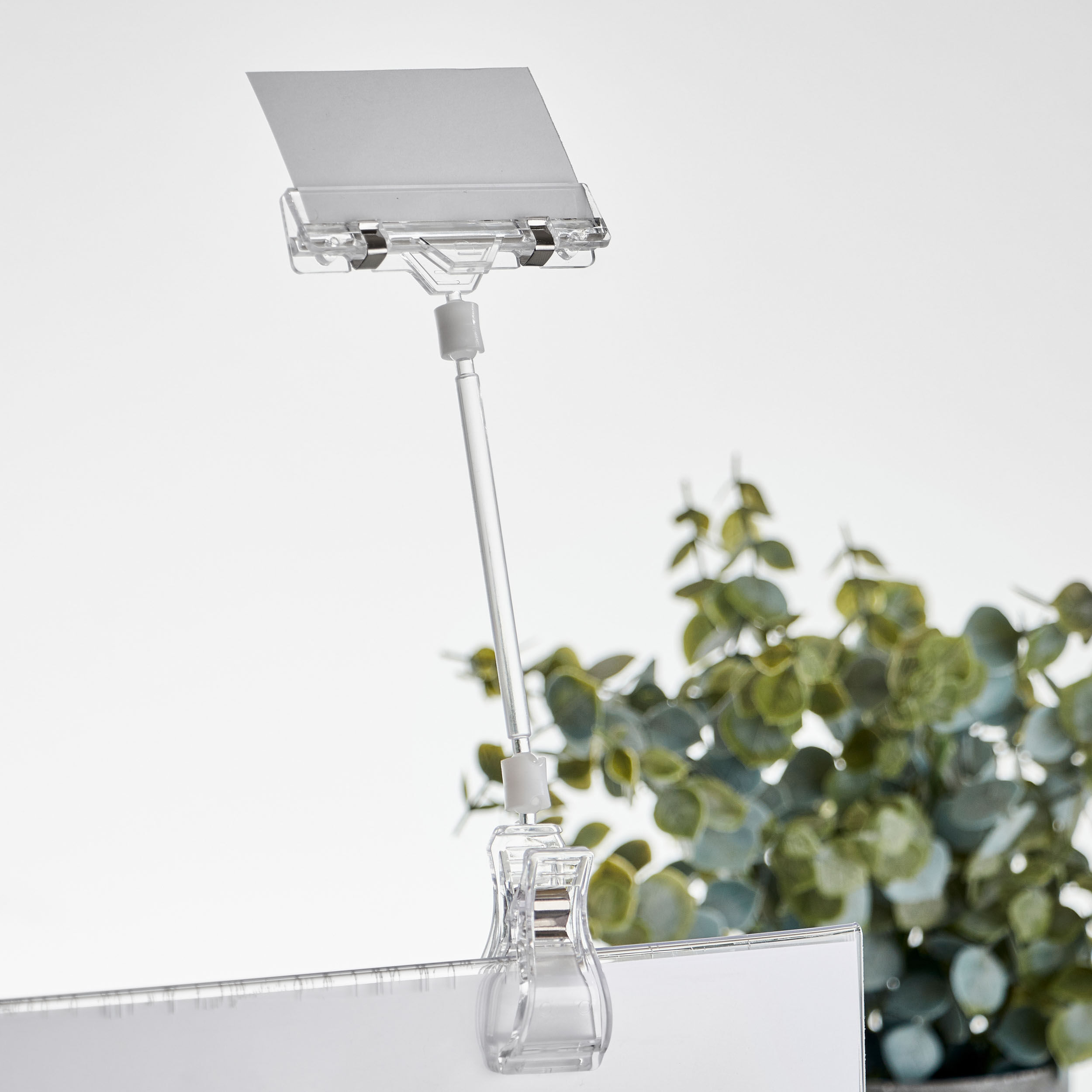 SPRINTIS 10 Unités - Pince porte-étiquette avec grande pince et porte-étiquette de prix, extension de 10 cm, transparent 10 cm rallonge, PS