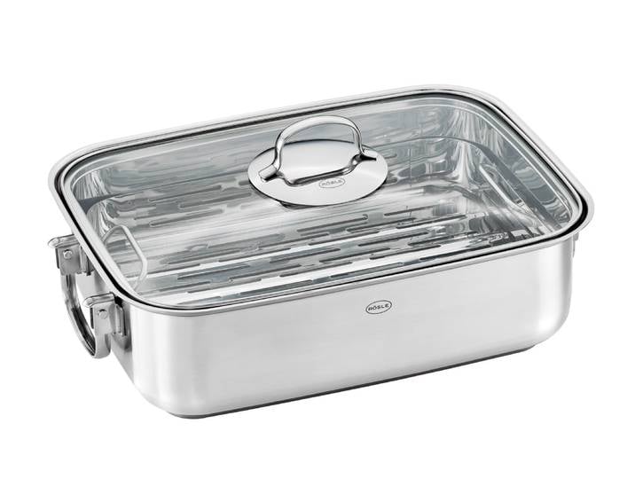 Rösle Rechteckiger Bräter ELEGANCE, grau, Edelstahl