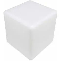 SATISFIRE LED Würfel Cube 50x50cm E27 warmweiß Leuchtwürfel outdoor Beistelltisch