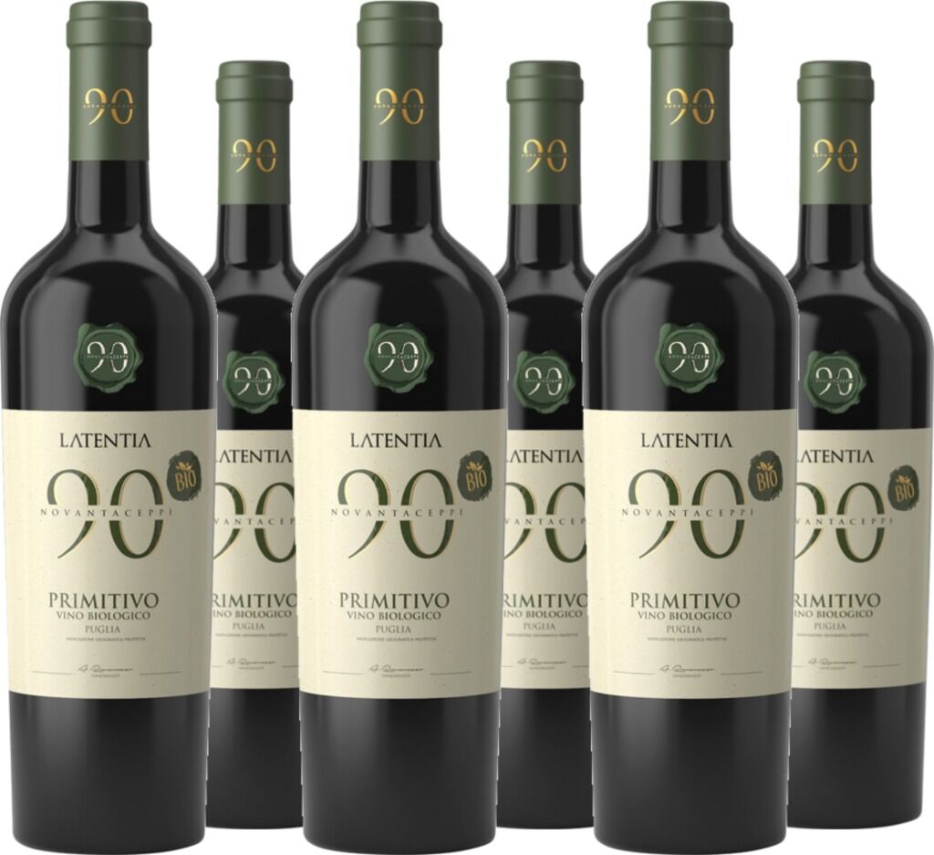 6er Vorteilspaket Primitivo Puglia 2025 Novantaceppi
