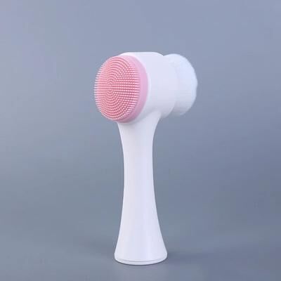 Useful Little Things Double Sided Silicone Face Cleansing Brush And Manual Pore Exfoliator pink