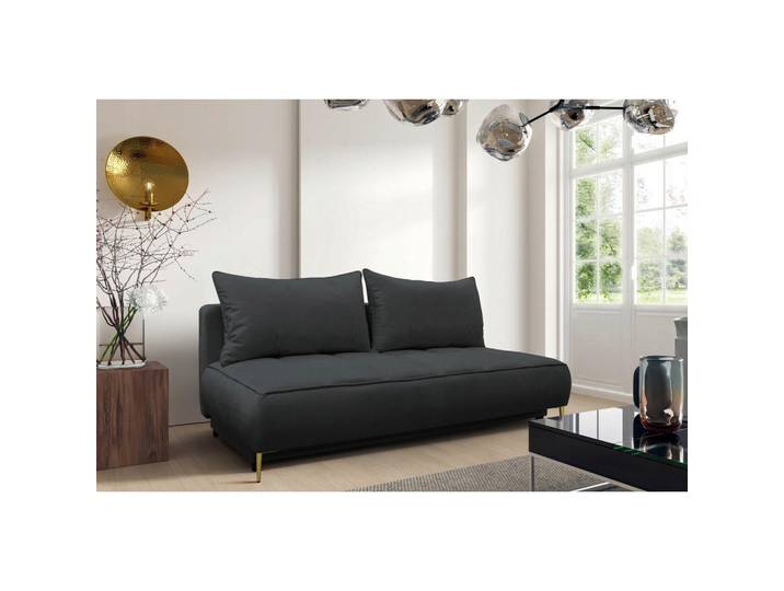 Mid.you Schlafsofa, Graphit, Metall, 2-Sitzer, 200x90x97 cm, Liegefunktion, Wohnzimmer, Sofas & Couches, Schlafsofas, Schlafsofas mit Bettkasten