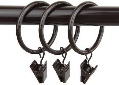 InStyleDesign 10 Curtain Clip Rings 1-3/8 inch