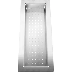 Blanco Resteschale aus Edelstahl, Abtropfgestell, Silber