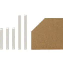 shelfplaza® HOME HDF-Boden Komplett Set Eckregal 60x60 cm in weiß