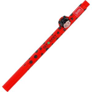 Legami Gelschreiber Lovely Friends, Ladybug - Get Lucky, Strichbreite 0,5 mm, Schreibfarbe rot