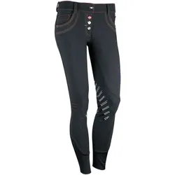 Harrys Horse Reithose Rimini für Damen und Kinder, mit Silikongrip, schwarz, Größe: 152