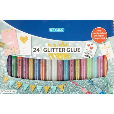 Stylex Glitter Glue, 24 Tuben à 10 g