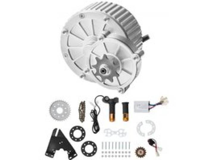 VEVOR 450 W elektrischer Gleichstrommotor mit Bürsten – 36 V, 3000 U/min Motor mit verbessertem Drehzahlregler und Drehgriff-Gasgriff-Kit, Elektromotor für Go Karts, E-Bikes, Motorräder, Roller