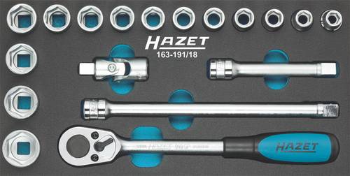 Hazet Steckschlüsselsatz metrisch 1/2 (12.5 mm) 18teilig 163-191/18