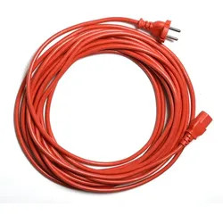 Sprintus 111310 Staubsaugerkabel 10 m rot mit Kaltgerätestecker, steckbar