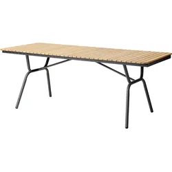 Cinas Tisch PARC 197,5 x 88 cm, Aluminium Anthrazit / Teak