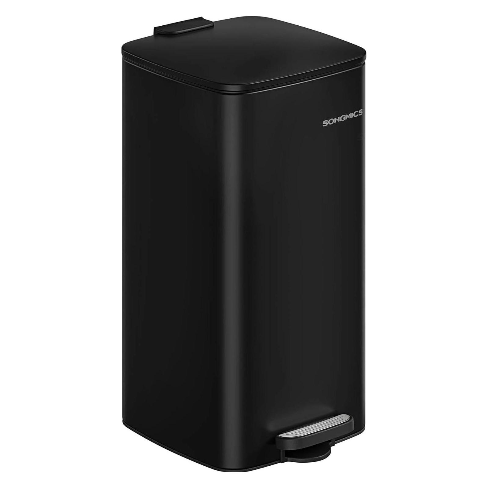 Songmics Abfalleimer 20 l, Schwarz, Anzahl Behälter: 1, Detailfarbe (20 l) (LTB593B02)