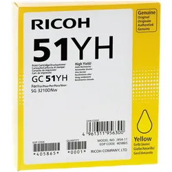 Ricoh, Druckerpatrone, GC 51YH - Hohe Ergiebigkeit - Gelb - Original (Y)