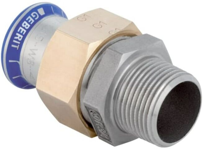 Geberit raccord de transition Mapress d 28 mm x R 1, inox, mâle (85337)
