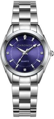 Fashion Sheath CHRONOS Luxury Ladies Wristwatch Elegant Stainless Steel Quartz Dress Watch d