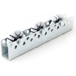 Universelle Mehrrichtungs-Rollenleiste, Tragfähigkeit 5 kg, Abstand 100 mm