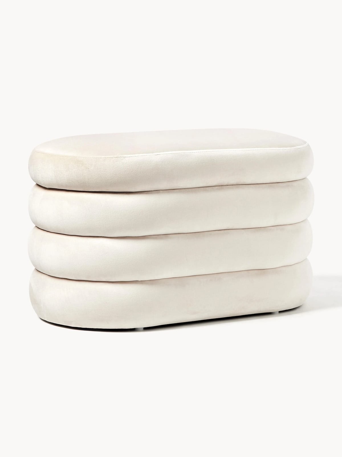 Westwing Collection Kleine fluwelen bank Alto met opbergruimte