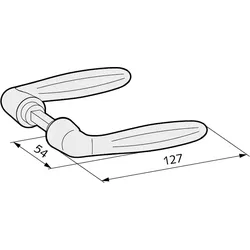 Türdrücker für Glastürschlösser, ballig