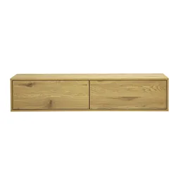 Wand-TV-Möbel helle Holzoptik Eiche L140 cm FLEXO