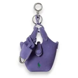 Polo Ralph Lauren für Damen. 427P16457001 Taschenanhänger Polo Play aus Wildleder, lila (OSFA), Lässig, Flieder