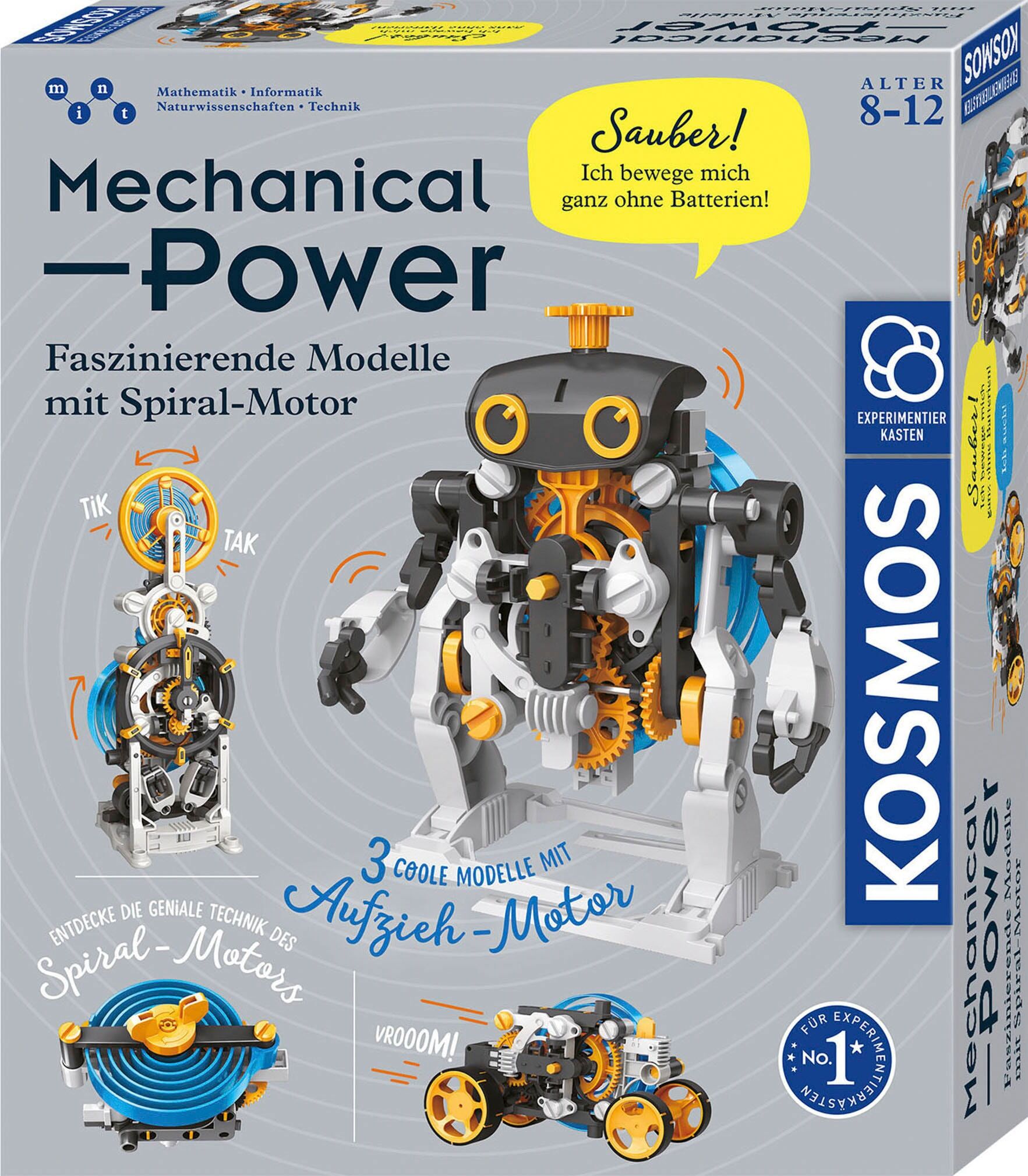 Experimentierkasten KOSMOS "Mechanical Power", grau (weiß, neutral), Experimentierkästen, Kinder, Experimentierkasten