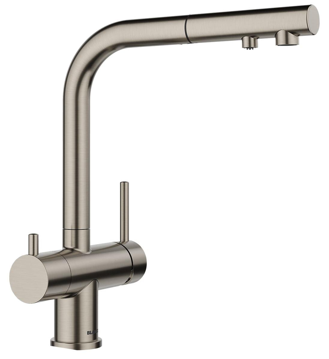 Blanco Küchenarmatur mit Handbrause und Filterfunktion FONTAS-S II satin platinum 527715