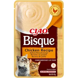 INABA Cat Ciao Bisque - Ergänzungsfuttermittel mit Hühnergeschmack für Katzen 40g