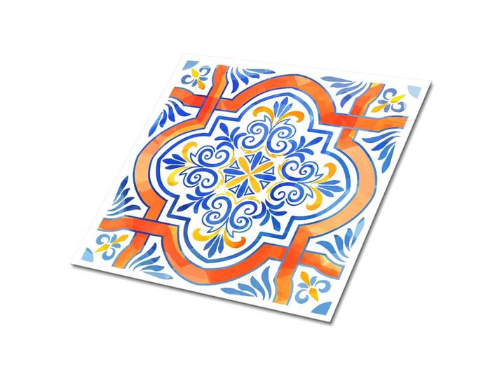 SELBSTKLEBENDE Wandfliesen 9 Stück 30x30 cm - Grafiken im Azulejos-Stil