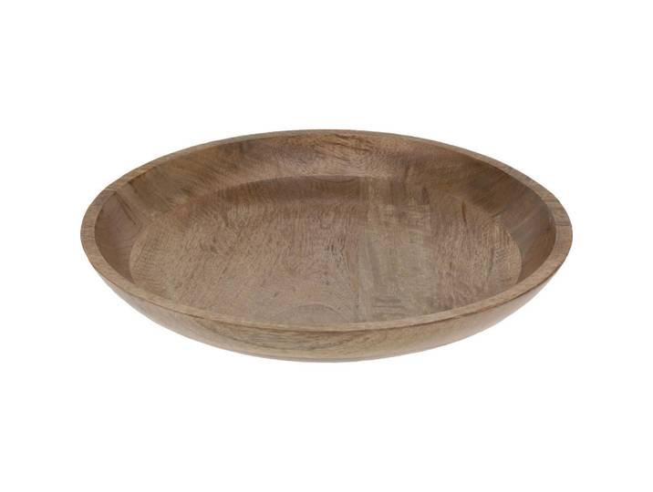 Excellent Houseware Schale Mango Braun 39.5/39.5/7.2 cm Holz, Rund, 7 cm, Geschirr, Schalen & Schüsseln, Obstschalen