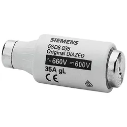 Siemens 5SD8035 DIAZED-Sicherungseinsatz 690V für Kabel- und Leitungsschutz Betriebsklasse gG  - 5 Stück