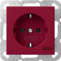 Schutzkontaktsteckdose Typ F 16 Ampere 250 Volt mit Sicherheitsversorgung rot, Retail