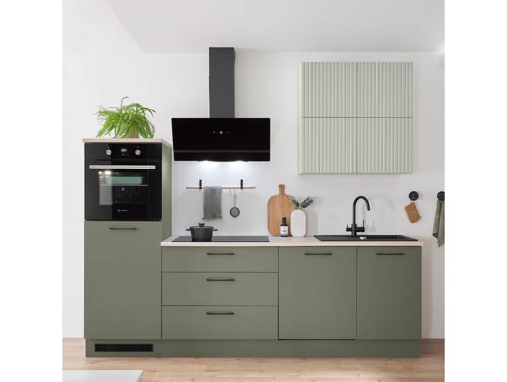 Kitchenette 260 cm 260 x 200 x 60cm Vert Sans électroménager