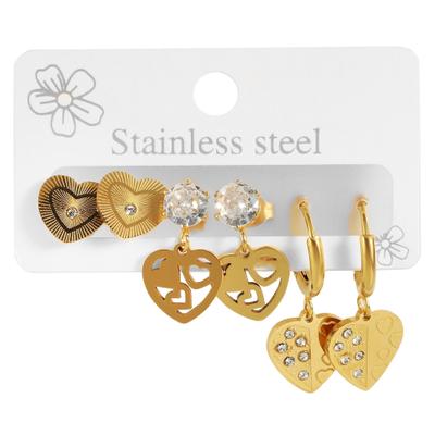 Kettenanhänger ADELIA´S "Anhänger – Herzanhänger aus Edelstahl", gold, Schmuckanhänger, Damen, Edelstahl, Kettenanhänger, Schöne Geschenkidee zum Jubiläum