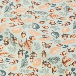 Baumwollstoff Nüsse "Mona", mint-color