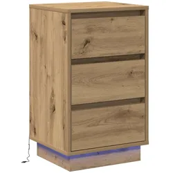 vidaXL Nachttisch Eiche handwerklich 39 x 34,5 x 65 cm Holzwerkstoff