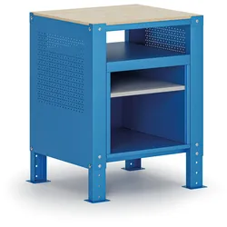 Container G9, 2 Fachböden, höhenverstellbar, 675 x 595 x 715-975 mm, grau/blau