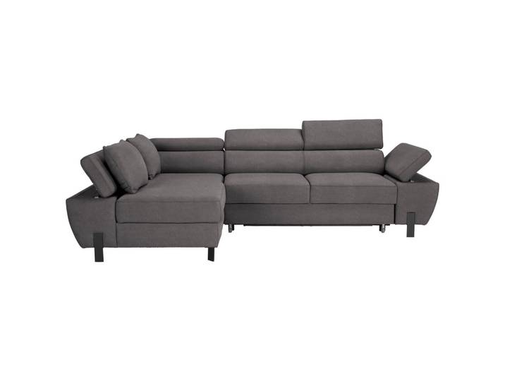 Ecksofa Webstoff Dunkelgrau